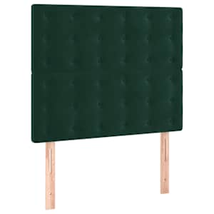 Box spring postel s matrací tmavě zelená 100x200 cm samet - obrázek 5