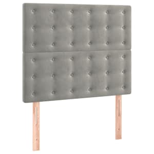 Box spring postel s matrací světle šedá 120 x 200 cm samet - obrázek 5