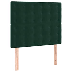 Box spring postelja z vzmetnico temno zelena 120x200 cm žamet - slika 5