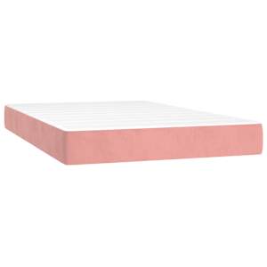 Box spring postelja z vzmetnico roza 120x200 cm žamet - slika 6