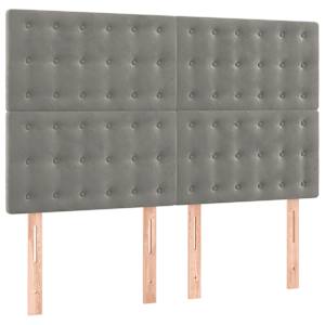 Box spring postel s matrací světle šedá 140x190 cm samet - obrázek 5