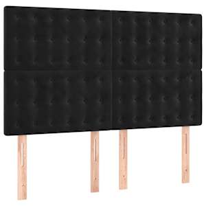 Box spring postel s matrací černá 140 x 190 cm samet - obrázek 5