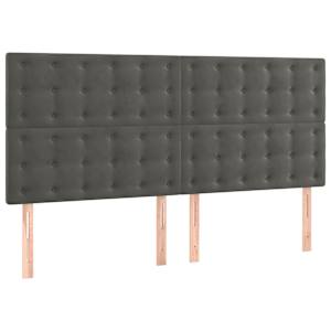 Box spring postel s matrací tmavě šedá 160x200 cm samet - obrázek 5