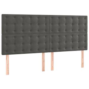 Box spring postel s matrací tmavě šedá 180x200 cm samet - obrázek 5