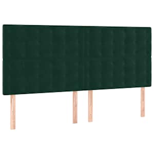 Box spring postel s matrací tmavě zelená 180x200 cm samet - obrázek 5