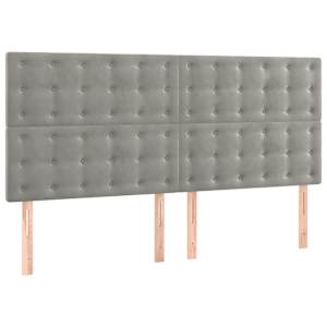 Box spring postel s matrací světle šedá 200x200 cm samet - obrázek 5