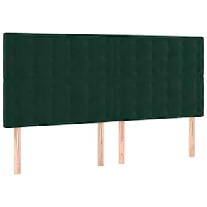 Box spring postel s matrací tmavě zelená 200x200 cm samet - obrázek 5