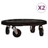 vidaXL ratastel taimek&auml;rud, l&auml;bim&otilde;&otilde;t 40 cm, must, 275 kg