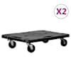 vidaXL transpordk&auml;rud 2 tk, must, 58 x 38 x 12 cm, pol&uuml;prop&uuml;leen