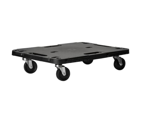 vidaXL Transport Trolleys 5 pcs Black 22.8"x15"x4.7" Polypropylene