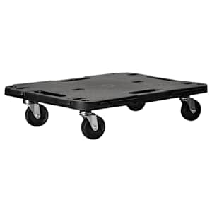 vidaXL Τρόλεϊ Μεταφοράς 5 Τεμ. Μαύρα 58 x 38 x 12 εκ. Πολυπροπυλένιο