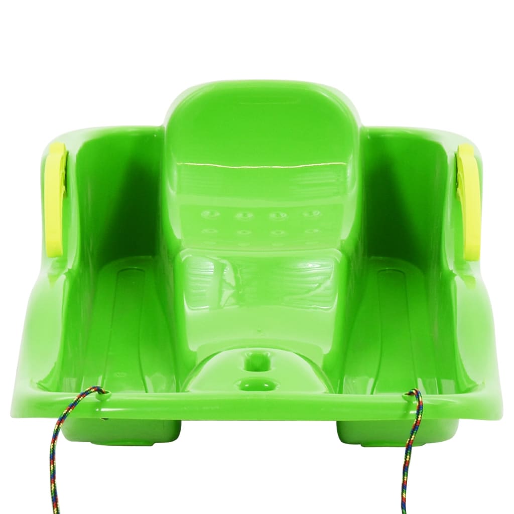 vidaXL Slee met remmen 87x40x18 cm polypropeen groen afbeelding
