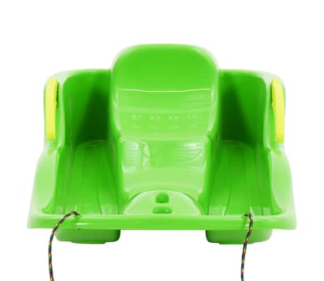 vidaXL Sledge with Brakes Green 87x40x18 cm Polypropylene