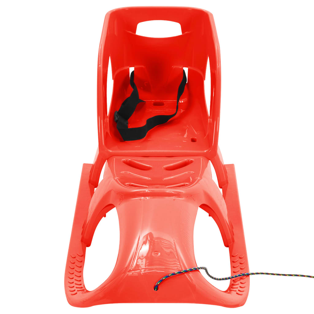 Sanie cu scaun, roșu, 102,5x40x23 cm, polipropilenă