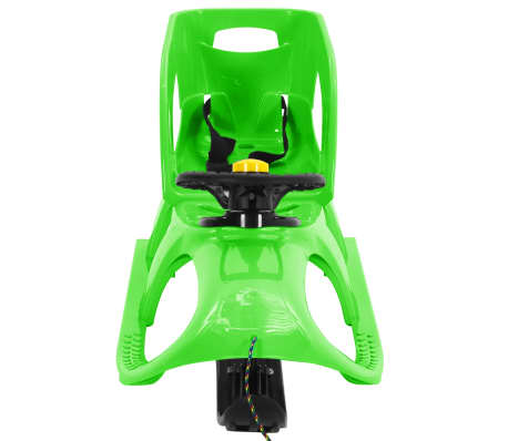 vidaXL Sledge with Seat and Wheel Green 102.5x40x23cm Polypropylene