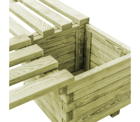 Panca Da Giardino Modulare VidaXL Con Gabbioni – 3 Pezzi, Legno Di Pino Impregnato, Acciaio Zincato - 3
