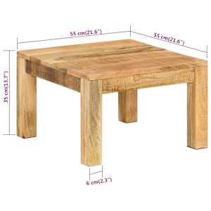 Konferenční stolek 55 x 55 x 35 cm masivní mangovníkové dřevo - obrázek 8