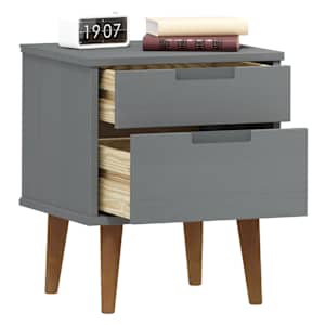 vidaXL Table de chevet MOLDE Gris 40x35x48 cm Bois de pin massif
