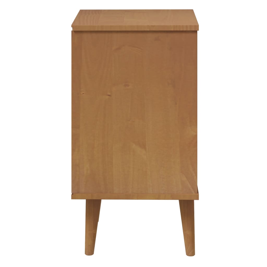  Nočný stolík hnedý 40x35x65 cm masívne borovicové drevo