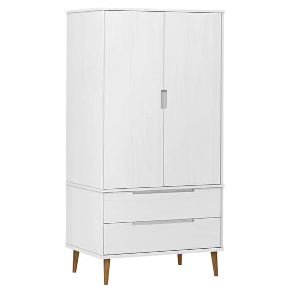 vidaXL riidekapp "MOLDE", valge, 90 x 55 x 175 cm, m&auml;nnipuit