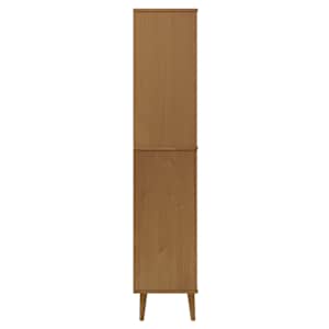 Knihovna MOLDE hnědá 85 x 35 x 170,5 cm masivní borové dřevo - obrázek 6