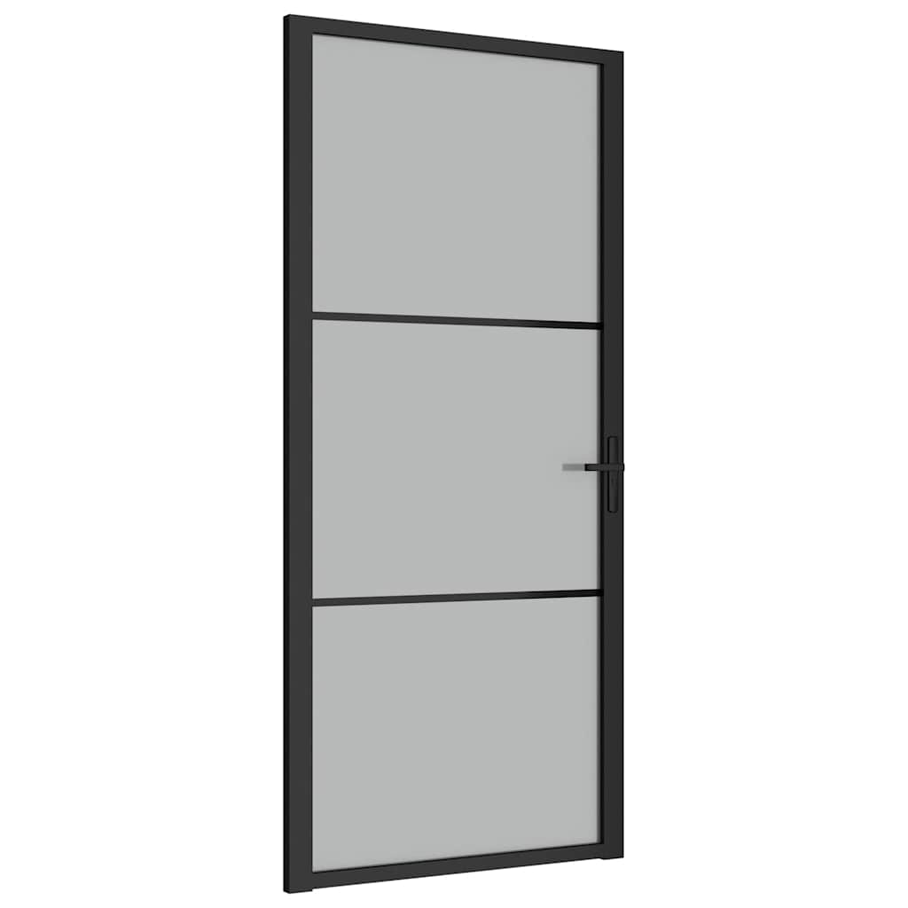 Thumbnail - vidaXL Innentür 93x201,5 cm Schwarz Mattglas und Aluminium