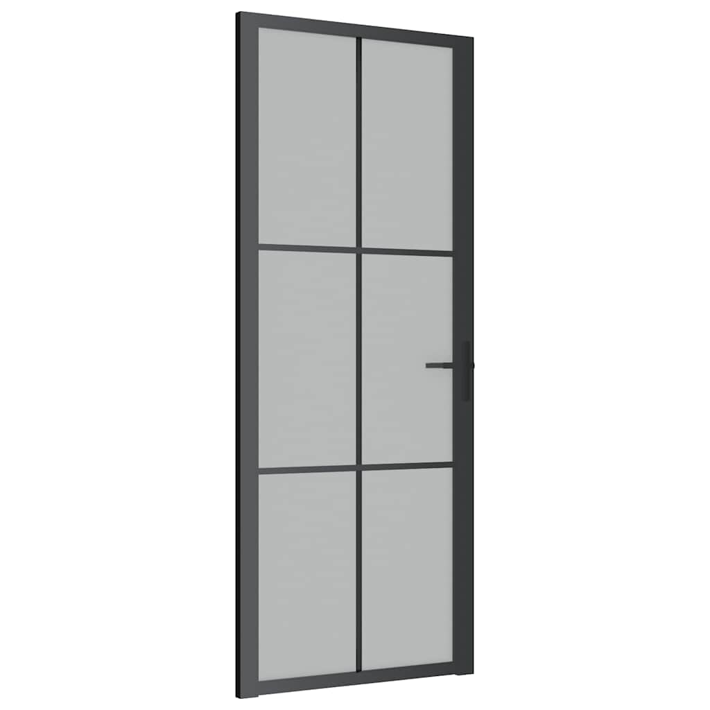 Thumbnail - vidaXL Innentür 83x201,5 cm Schwarz Mattglas und Aluminium