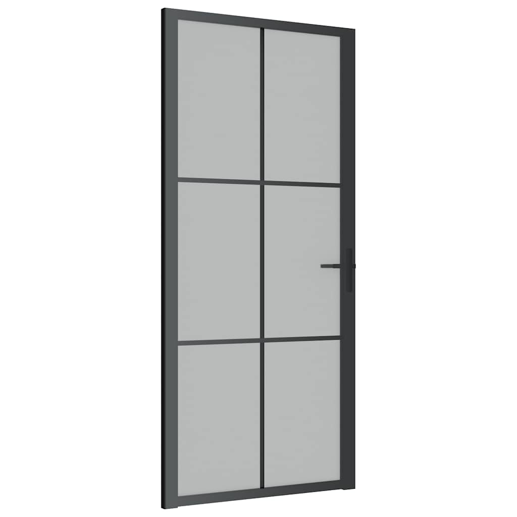 Thumbnail - vidaXL Innentür 93x201,5 cm Schwarz Mattglas und Aluminium