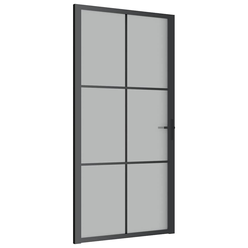Thumbnail - vidaXL Innentür 102,5x201,5 cm Schwarz Mattglas und Aluminium
