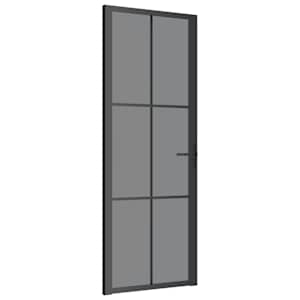 Interiérové dveře 76 x 201,5 cm černé ESG sklo a hliník - obrázek 2