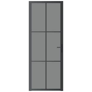 Interiérové dveře 76 x 201,5 cm černé ESG sklo a hliník - obrázek 3