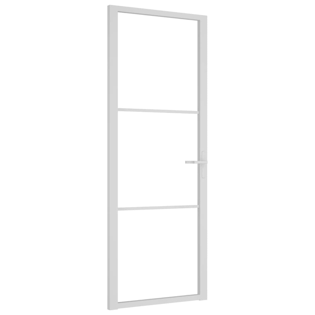 Thumbnail - vidaXL Innentür 76x201,5 cm Weiß ESG-Glas und Aluminium