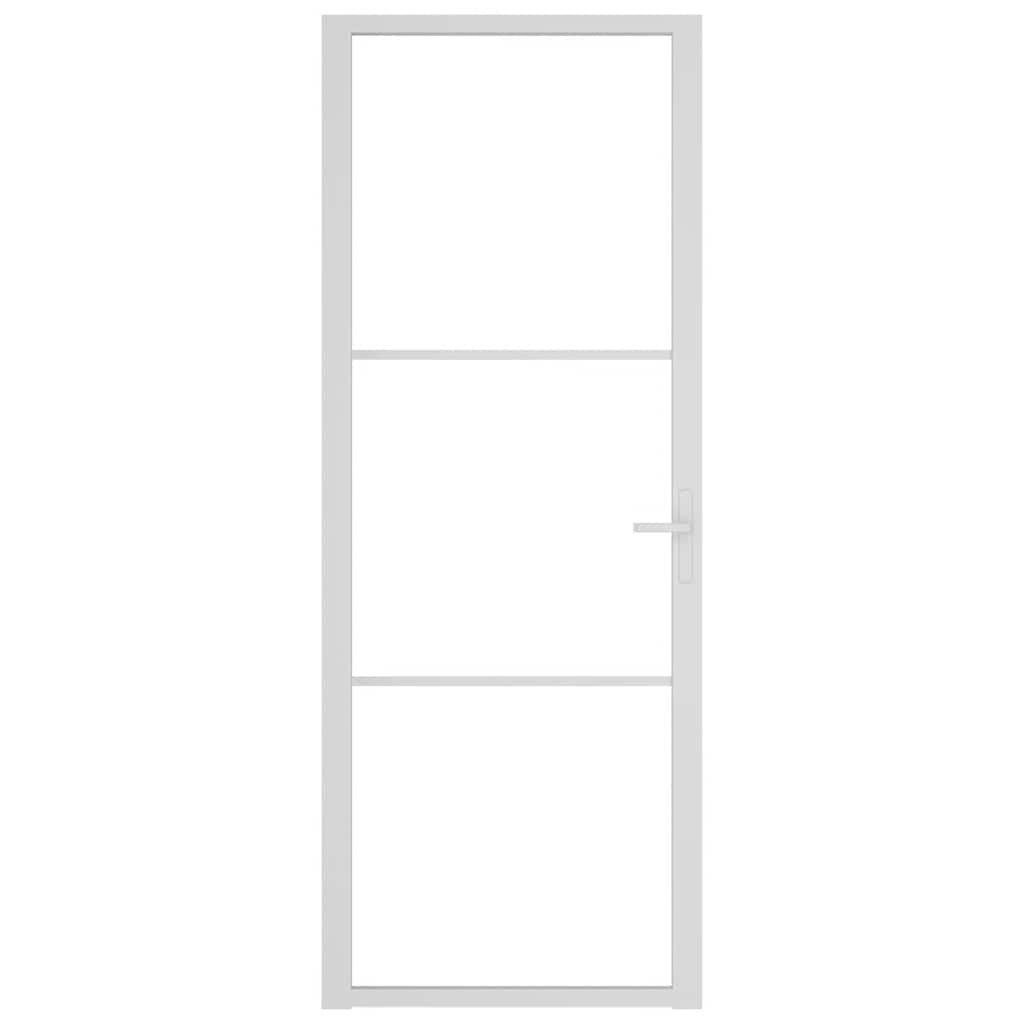 Thumbnail - vidaXL Innentür 76x201,5 cm Weiß ESG-Glas und Aluminium