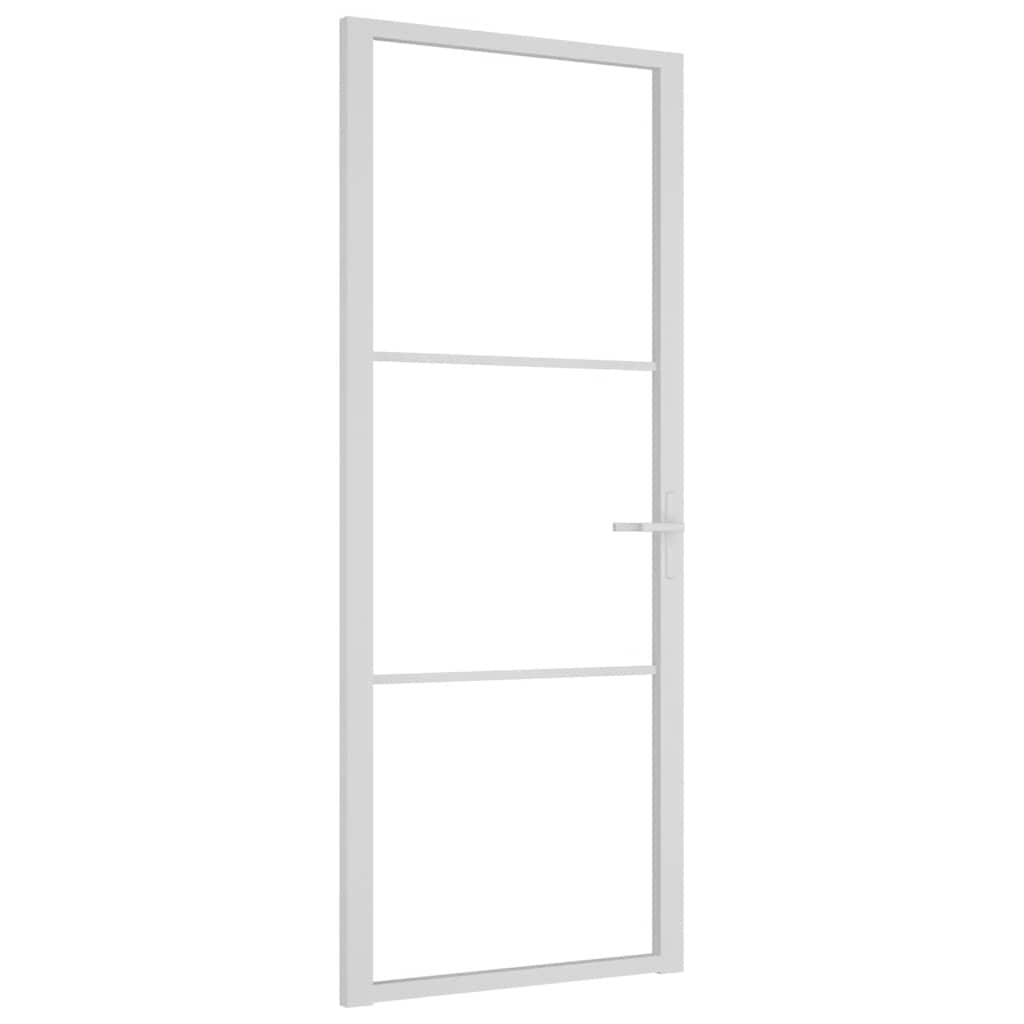 Thumbnail - vidaXL Innentür 83x201,5 cm Weiß ESG-Glas und Aluminium