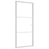 vidaXL Klaasuks 93 x 201,5 cm Alumiinium Valge ja l&auml;bipaistev