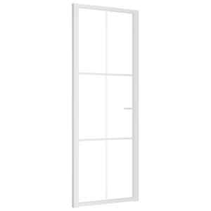 vidaXL siseuks, 76 x 201,5 cm, valge, ESG-klaas ja alumiinium