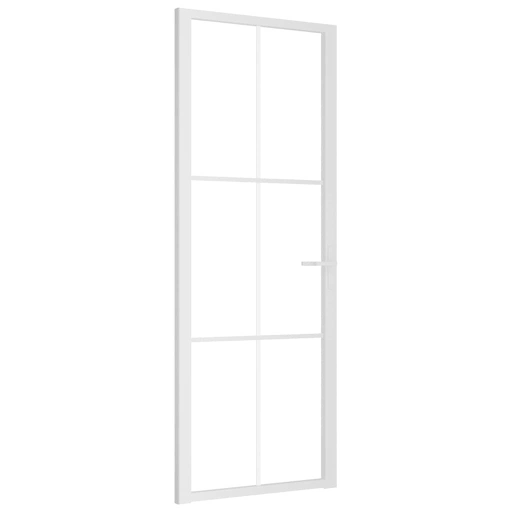 Thumbnail - vidaXL Innentür 76x201,5 cm Weiß ESG-Glas und Aluminium