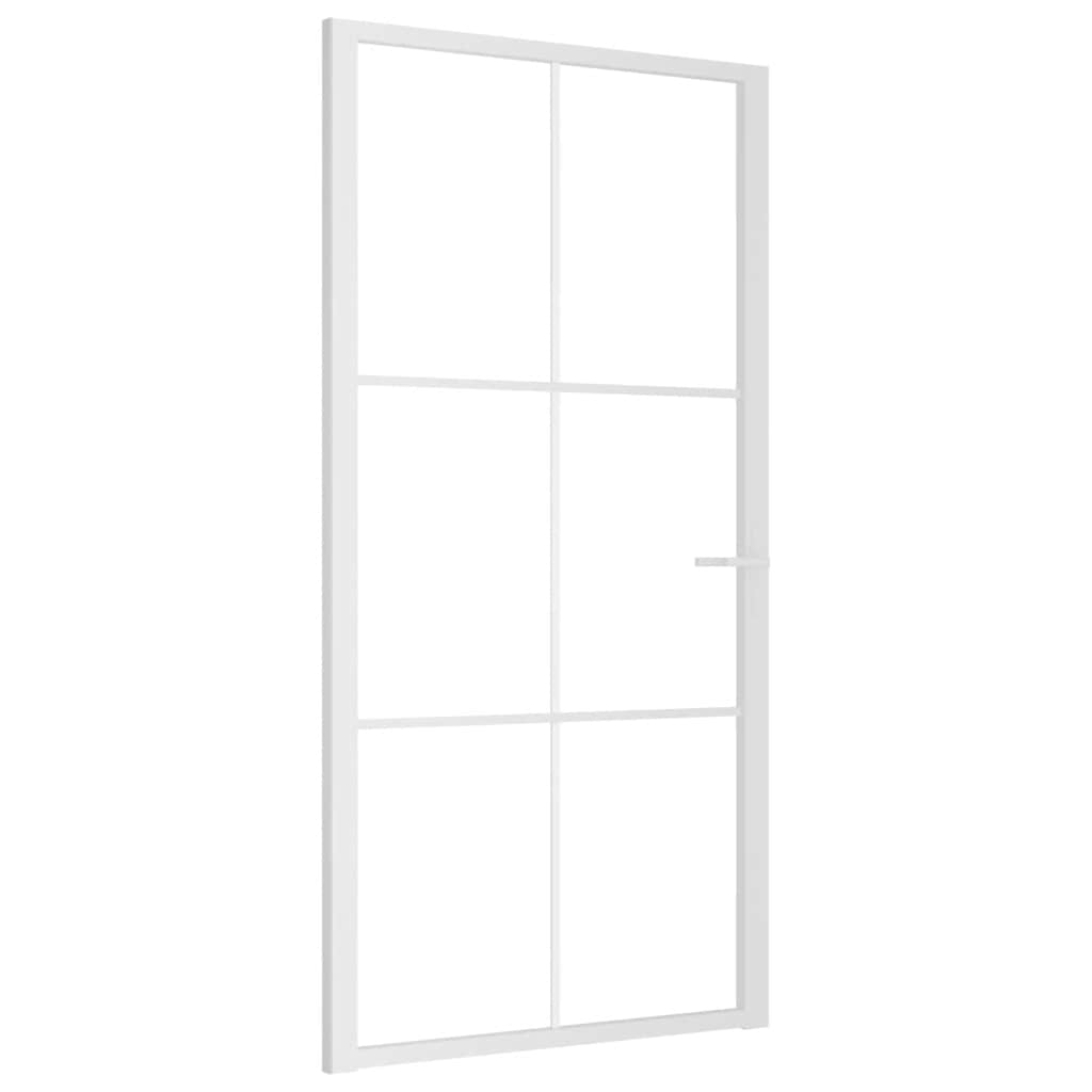 Thumbnail - vidaXL Innentür 102,5x201,5 cm Weiß ESG-Glas und Aluminium