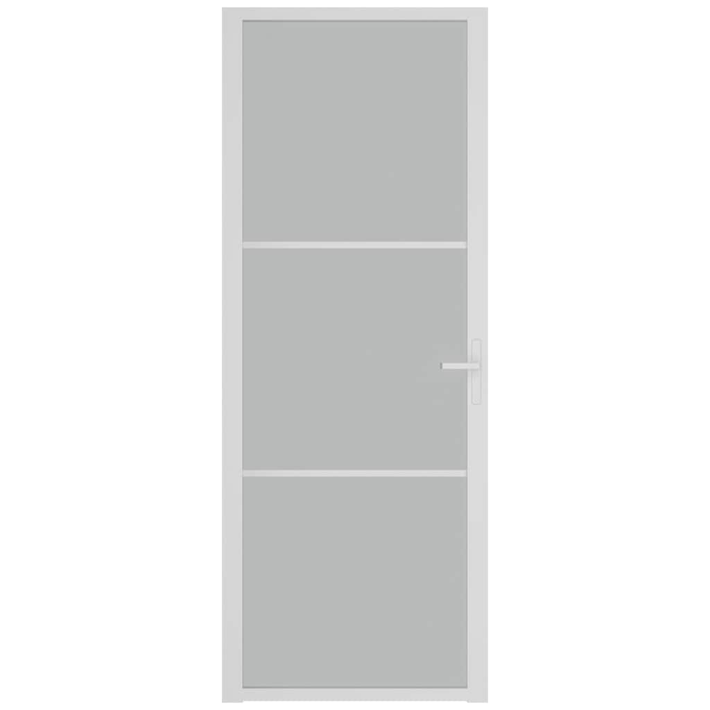 Thumbnail - vidaXL Innentür 76x201,5 cm Weiß Mattglas und Aluminium