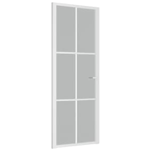 vidaXL siseuks, 76 x 201,5 cm cm, valge, matt klaas ja alumiinium