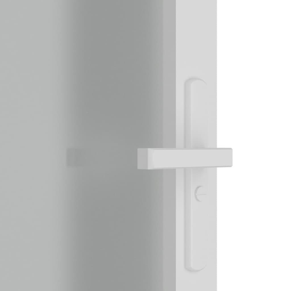 Fehér matt üveg és alumínium beltéri ajtó 76 x 201,5 cm 