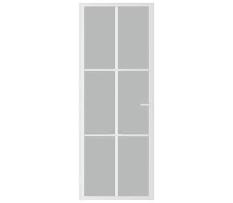 vidaXL Interior Door 76x201.5 cm White Matt Glass and Aluminium