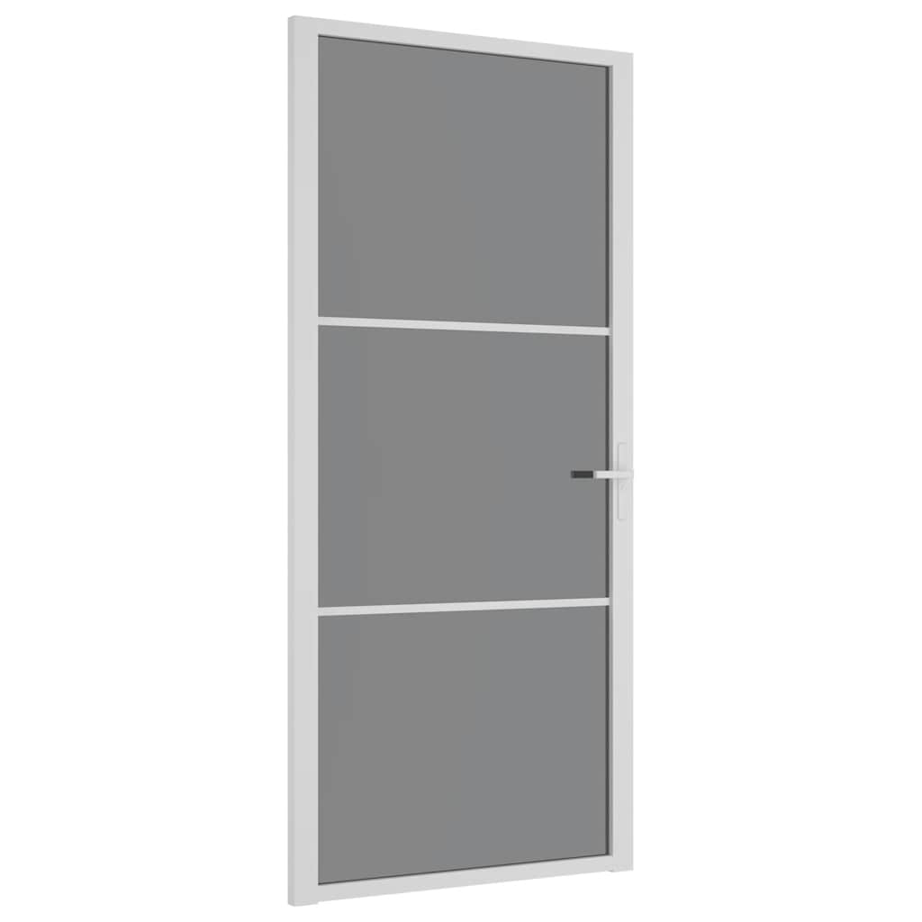Thumbnail - vidaXL Innentür 93x201,5 cm Weiß ESG-Glas und Aluminium