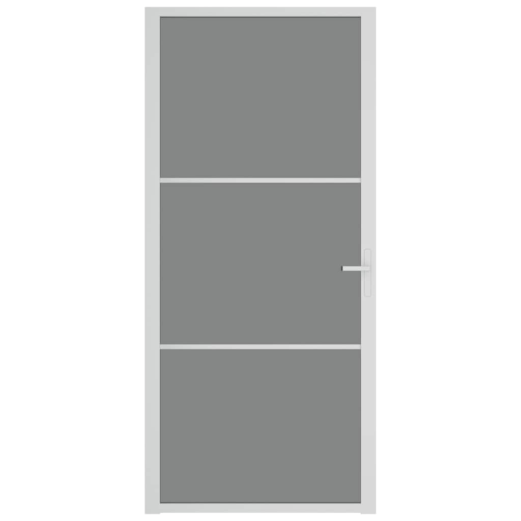 Thumbnail - vidaXL Innentür 93x201,5 cm Weiß ESG-Glas und Aluminium