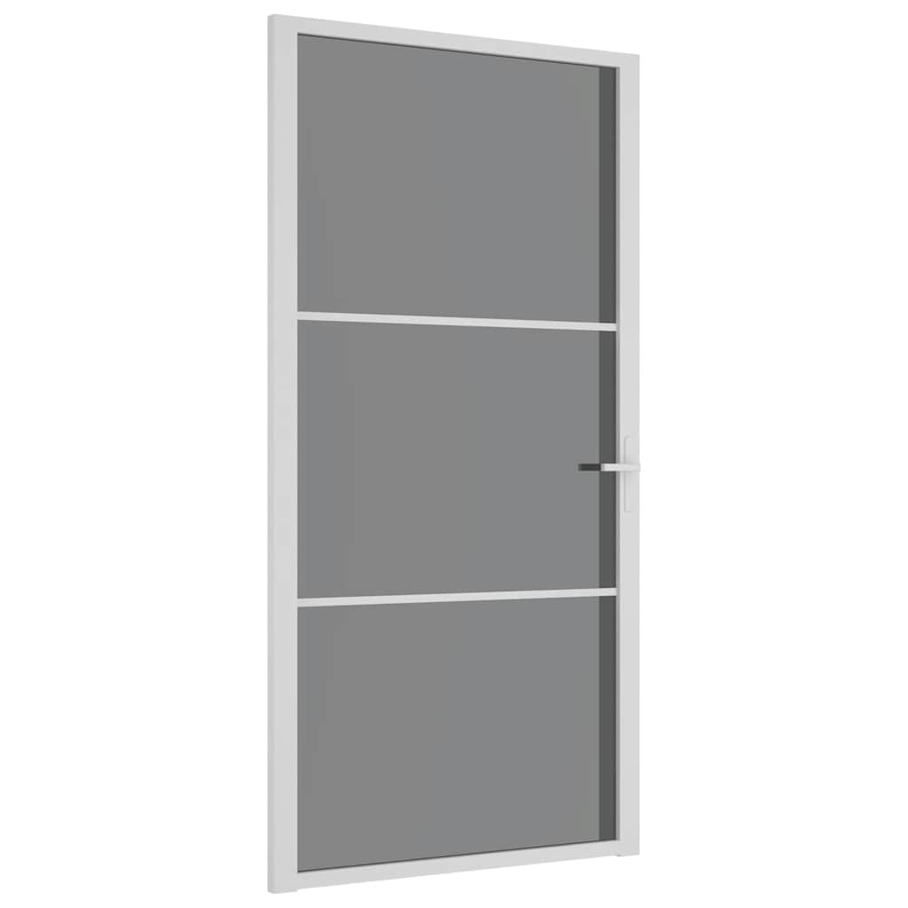 Thumbnail - vidaXL Innentür 102,5x201,5 cm Weiß ESG-Glas und Aluminium