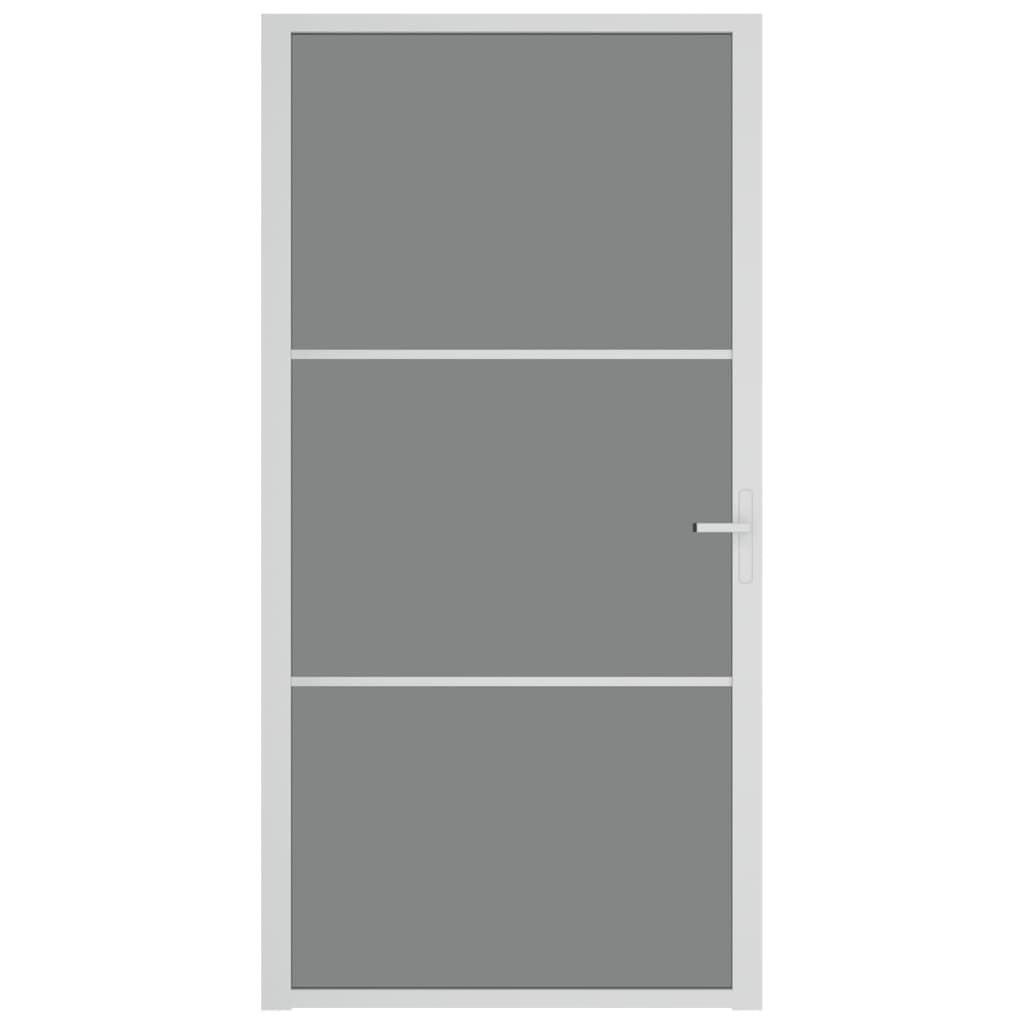 Fehér ESG üveg és alumínium beltéri ajtó 102,5 x 201,5 cm 