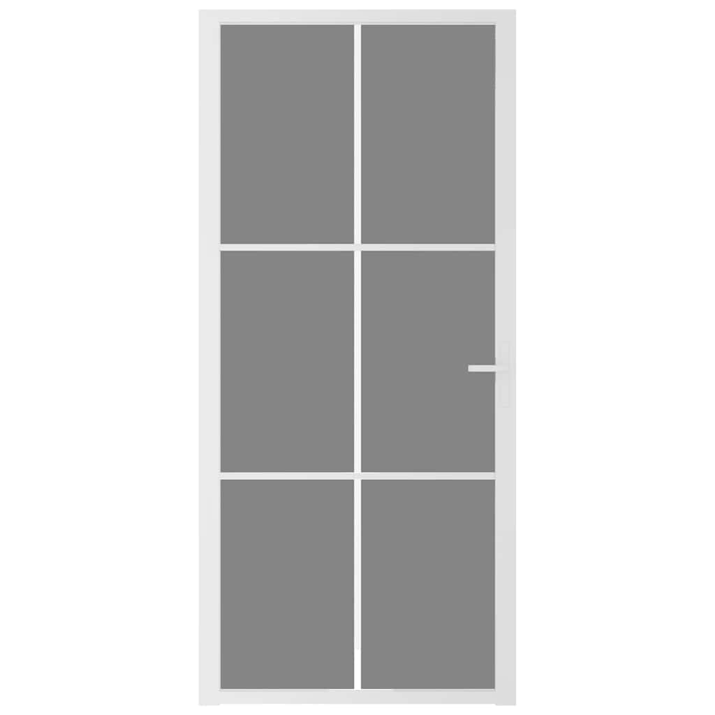 Thumbnail - vidaXL Innentür 93x201,5 cm Weiß ESG-Glas und Aluminium