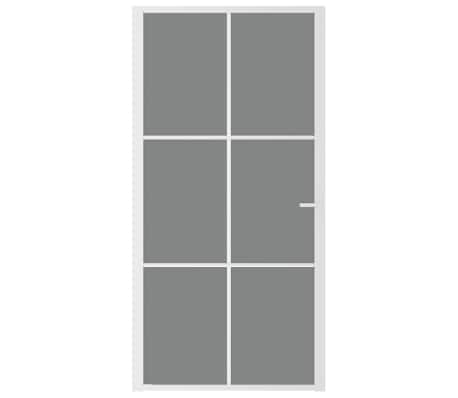 vidaXL Εσωτερική Πόρτα 102,5x201,5 εκ. Λευκή ESG Γυαλί και Αλουμίνιο