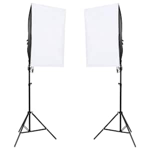 vidaXL Fotografick&eacute; &scaron;t&uacute;diov&eacute; vybavenie s osvetlen&iacute;m a pozad&iacute;m