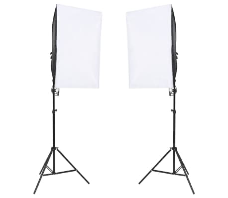 vidaXL Fotostudijos rinkinys su &scaron;viestuvais, fonu ir reflektoriumi